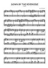 Téléchargez l'arrangement pour piano de la partition de Down by the riverside en PDF